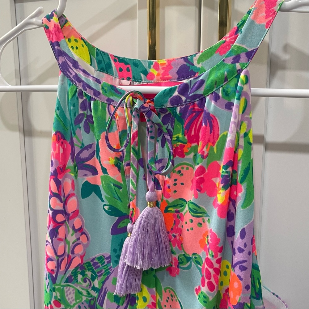 Lilly Pulitzer Carolane Lileeze Tassel Tie Pear  Swing Dress S NEW NWOT Small - Picture 4 of 9